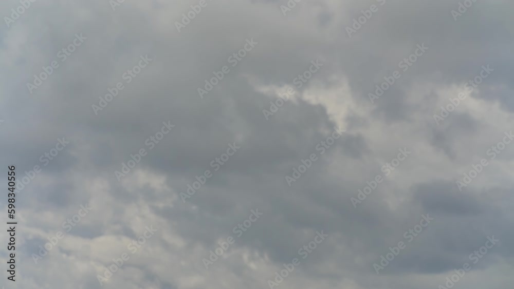 Timelapse with beautiful clouds moving fast. Clouds in the sky move quickly changing their appearance. Generative AI