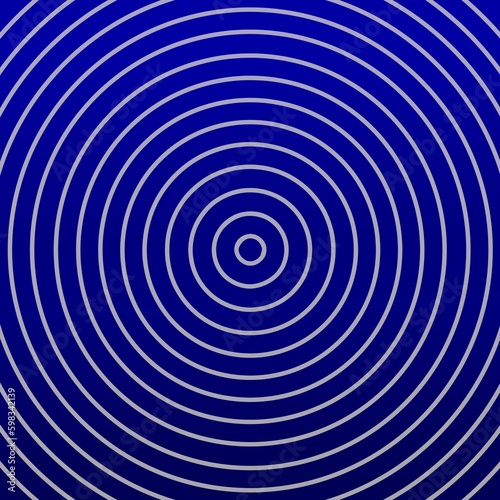 Gray concentric circles on blue background
