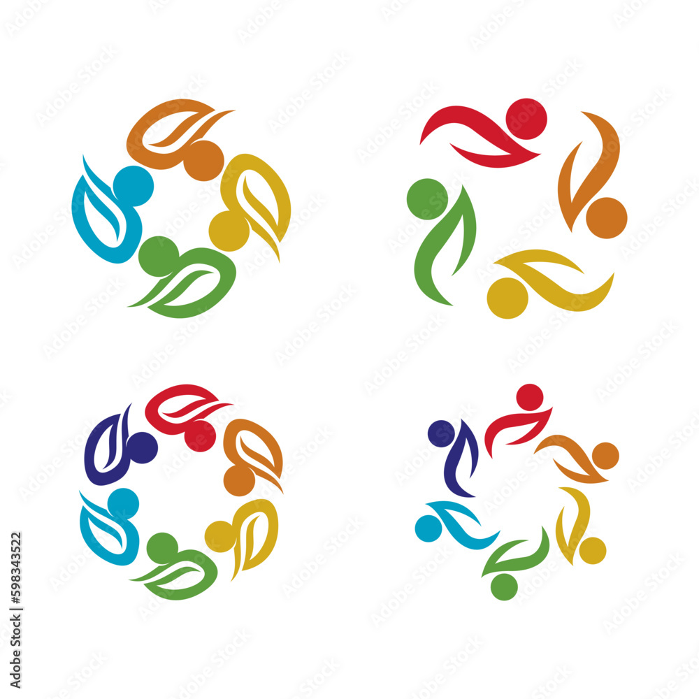 People icon work group vector