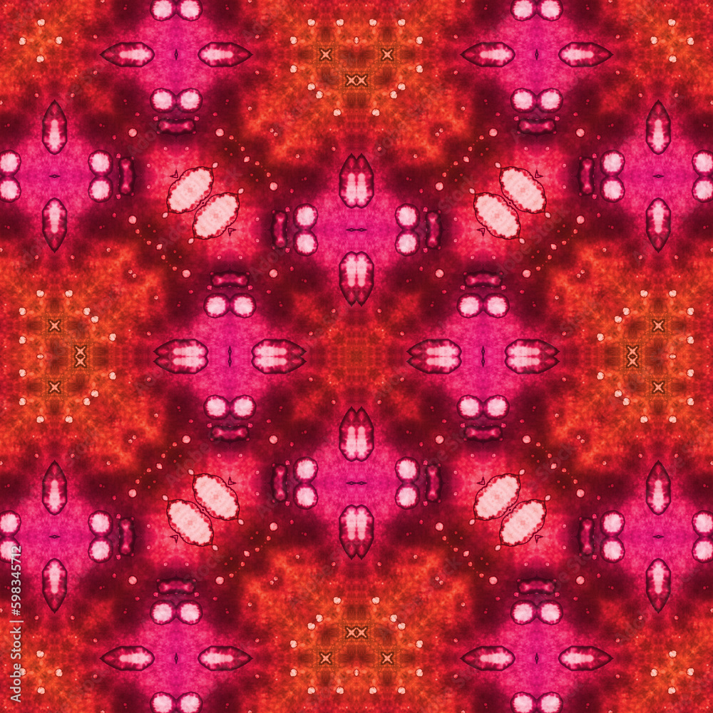 Square seamless patterns. Woven wonderful digital patterns. Modern fashion. Kaleidoscope