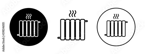 Heating radiator for design. Climate system for home. Winter season concept.