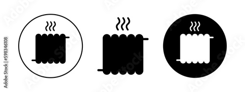 Heating radiator for design. Climate system for home. Winter season concept.