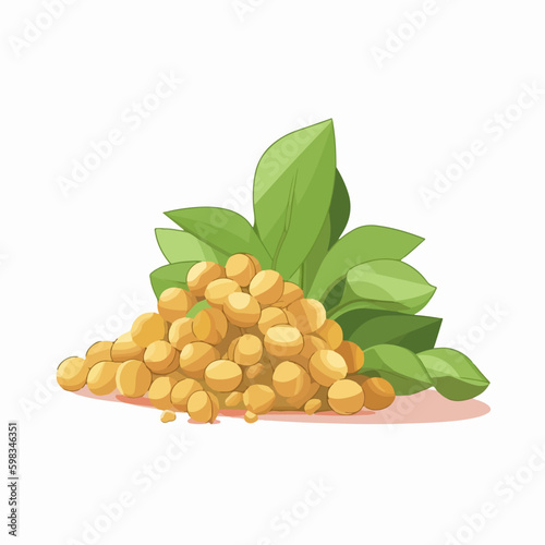 Vector Chick pea illustration with a 3D effect