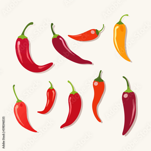 These vector chili peppers will add some spice to your e-commerce designs