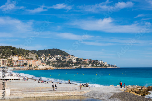 Front de mer du Jardin ALbert 1er jusqu'au Mont Boron à Nice