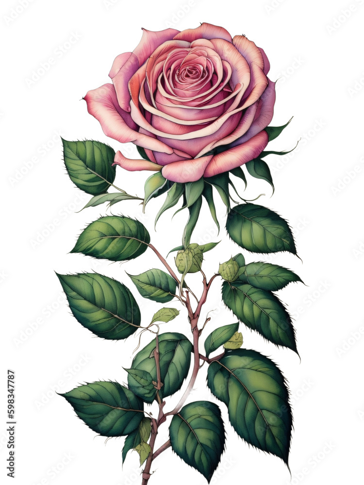 pink rose clipatr pattern Generative Ai illustration pink rose clipatr pattern Generative Ai illustration
