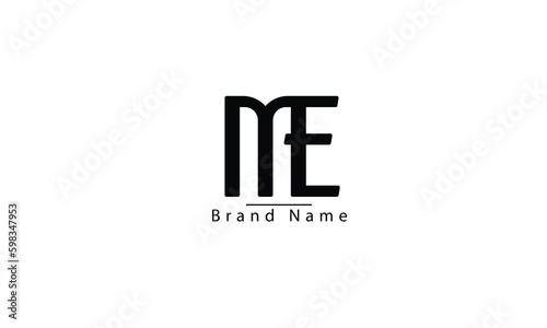 ME EM M E abstract vector logo monogram template