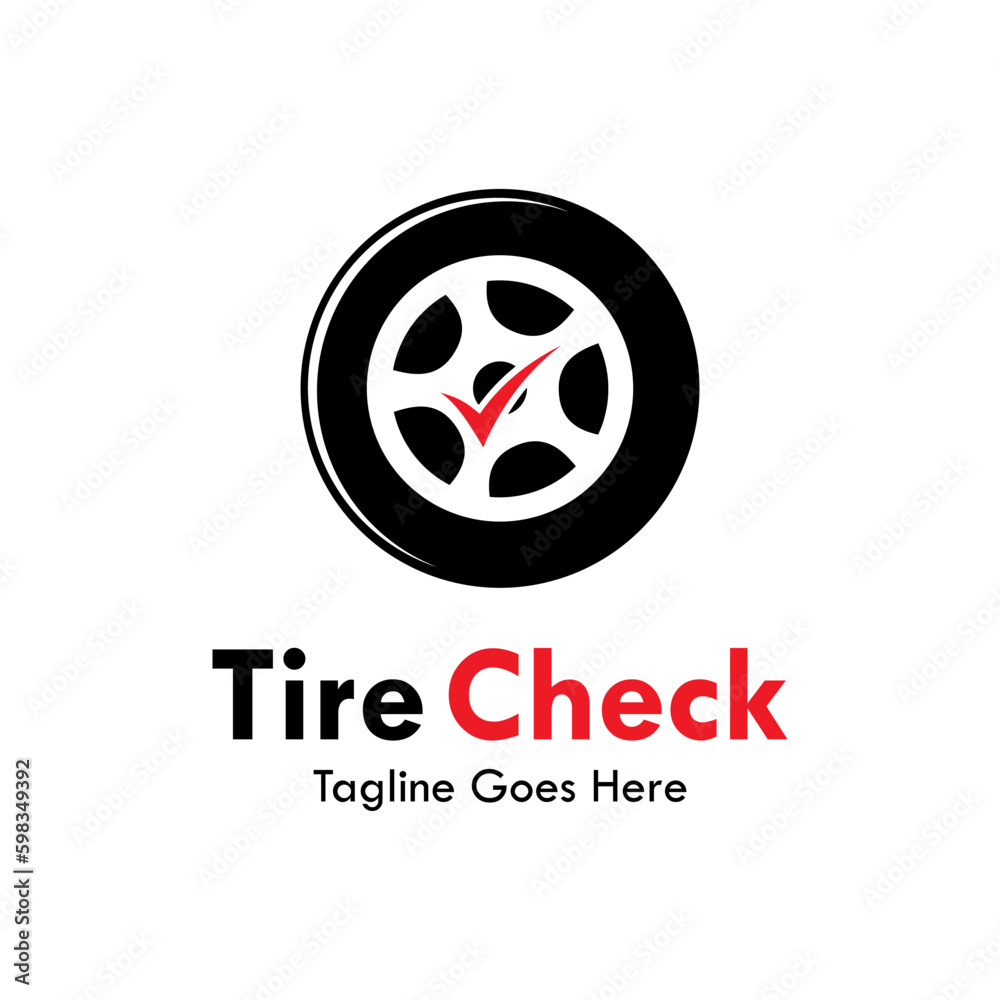 Tire check design logo template illustartion Tire check design logo template illustartion