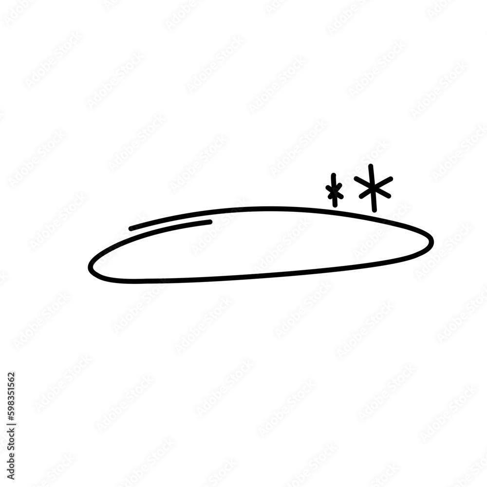 Aesthetic frame line with star Aesthetic frame line with star