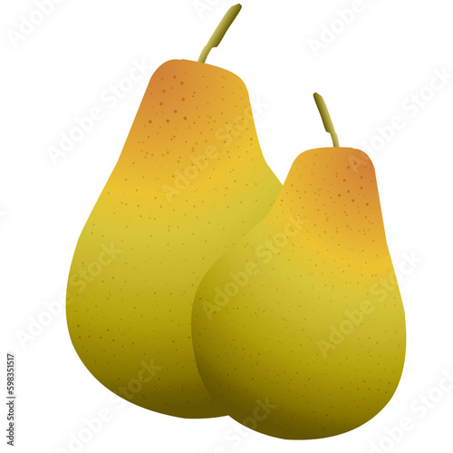 pear isolated on white