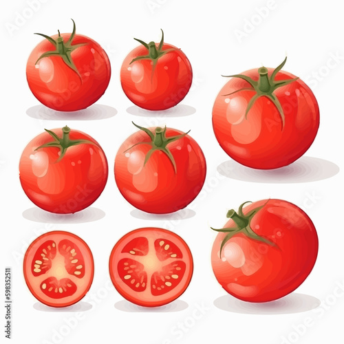 Illustrate your garden-themed projects with these detailed tomato vector illustrations.