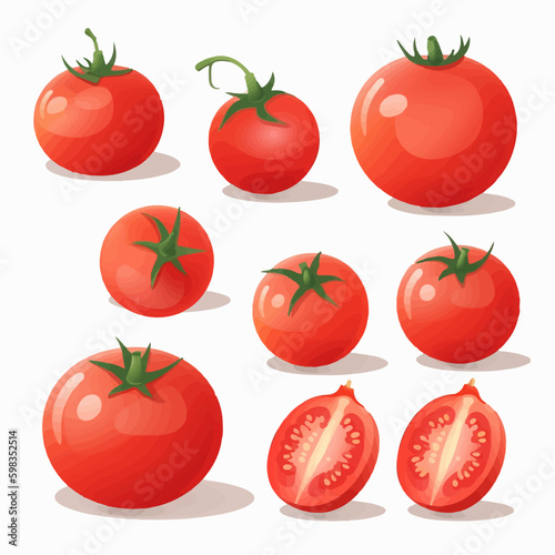 Decorate your kitchen accessories with these delightful tomato stickers in vector format.