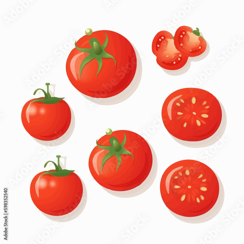 Add a pop of color to your projects with these beautifully rendered tomato vector illustrations.