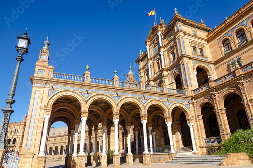 The Plaza de España "Spain Square", Seville, Spain, is one of the most beautiful squares in the world