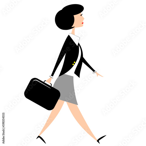 Business woman with briefcase