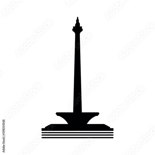 monumen nasional silhouette photo