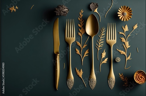 premium cutlery accessory set banner the ultimate dining accessory generative ai