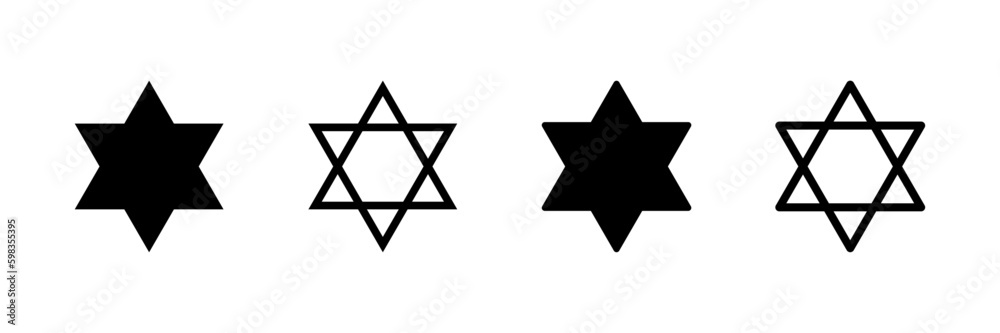 David star vector icons set. Israel symbol of religion vector file David star vector icons set. Israel symbol of religion vector file