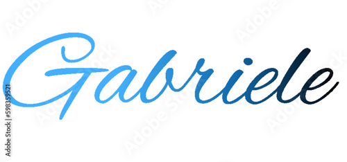Gabriele - light blue and blue color - male name - ideal for websites, emails, presentations, greetings, banners, cards, books, t-shirt, sweatshirt, prints	
	
