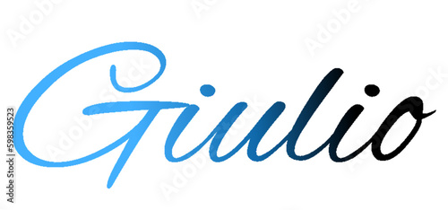 Giulio - light blue and blue color - male name - ideal for websites, emails, presentations, greetings, banners, cards, books, t-shirt, sweatshirt, prints

