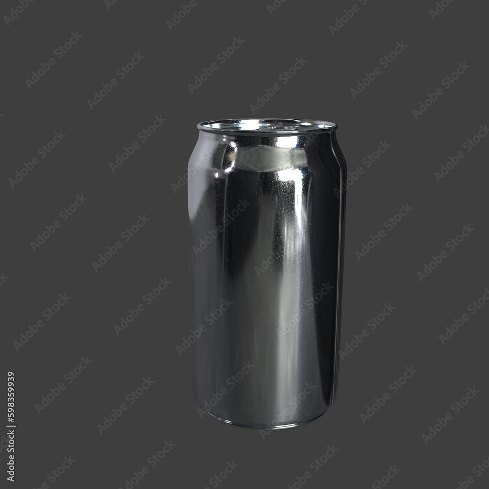 Blank metal aluminum beer or soda can isolated on Grey Blank metal aluminum beer or soda can isolated on Grey