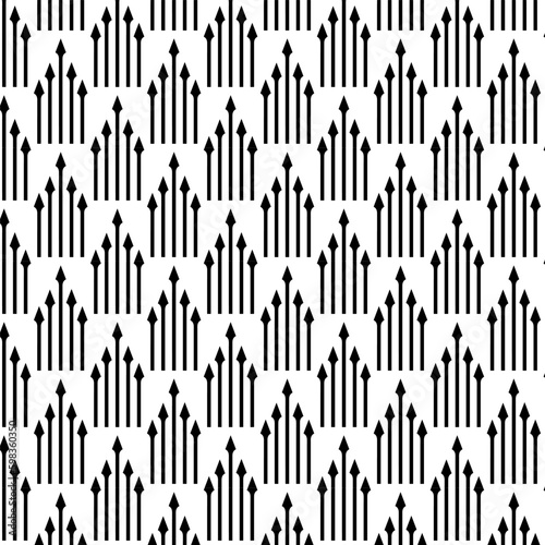 Doodle arrows seamless pattern Decorative spears background Vector illustration Isolated