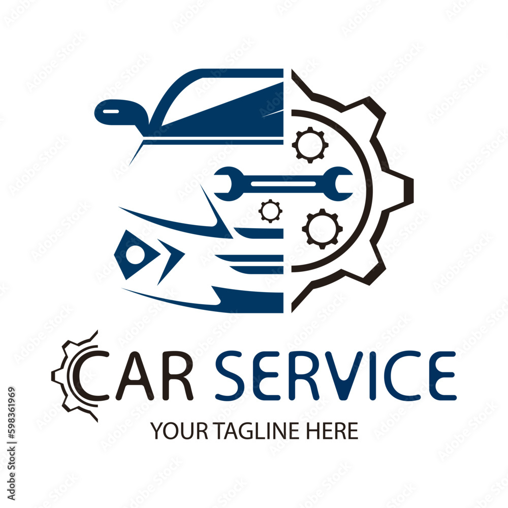 car service logo design template illustration 