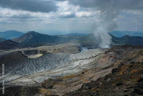 Mount Nakadake is one of the five peaks that make up Mount Aso, the largest volcano in Japan.