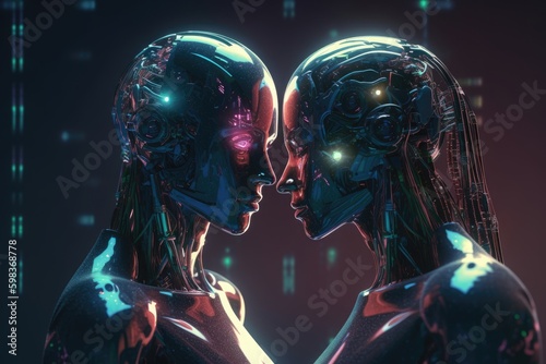 The Love of Robots, Technological Love, Digital Romance, Robot Love Story, The Future of Love, Generative AI