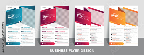 Modern, Creative, Eye-catching Business Flyer Design Template.