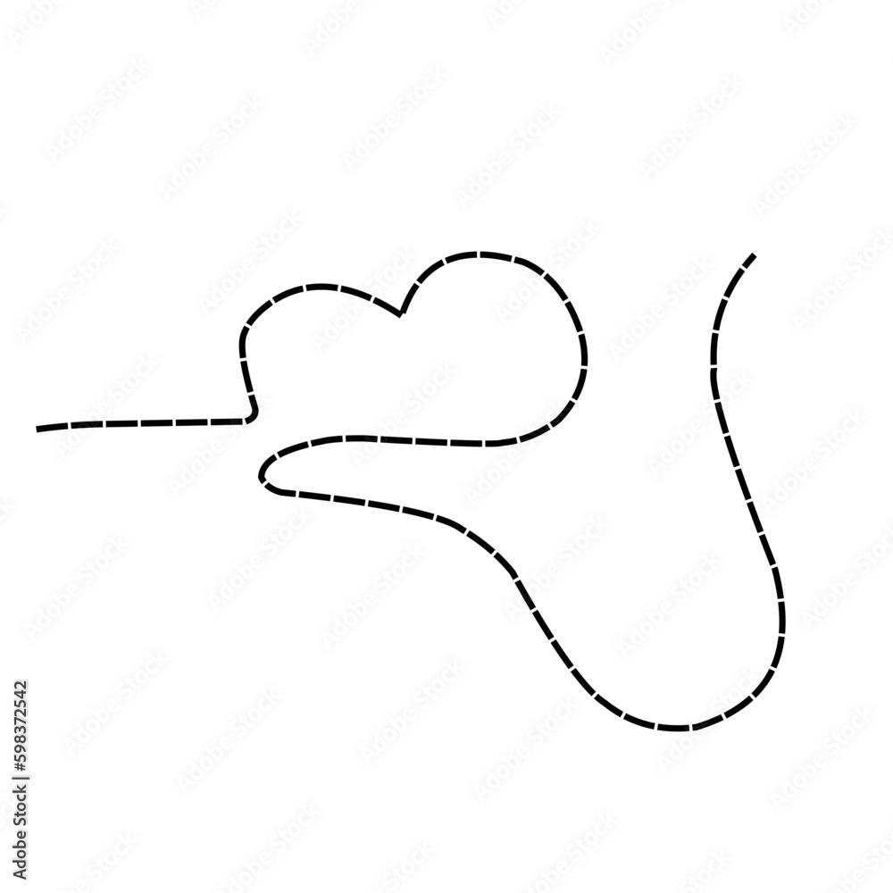 Heart Dotted Line Heart Dotted Line
