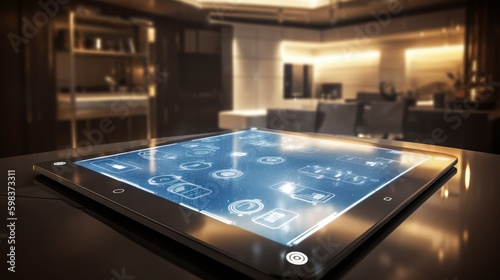 smart home or home automation control panel, generative ai
