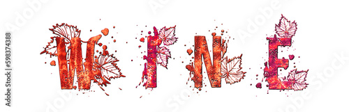 Wine design - Hand drawn elements for invitation cards, advertising banners, menus. Wine glasses with splashing wine. Sketch vector illustration