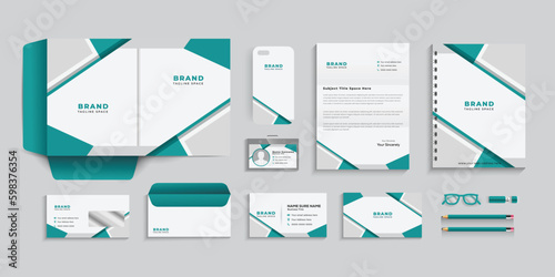 	
Corporate identity template set. Business stationery template vector.