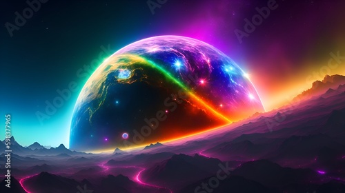 Astral Artistry - Rainbow Planetary Smash © Mak