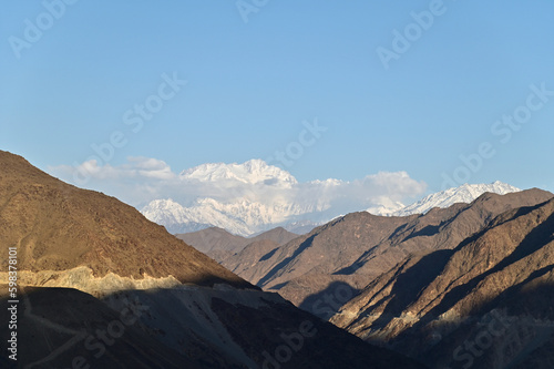 Summit of Nanga Parbat from Karakoram Highway in Pakistan