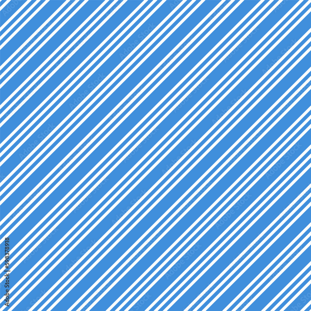 Blue seamless pattern with white oblique stripes