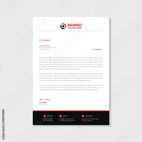 Corporate Letterhead Vector Art  Icons  and Graphics Template