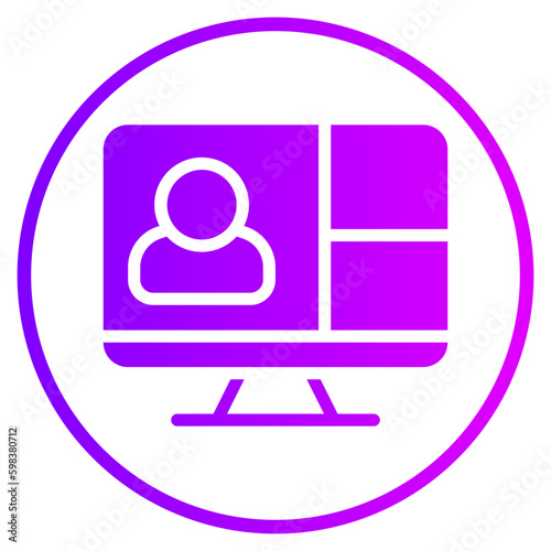 video conference gradient icon