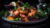 grilled shrimp with vegetables
