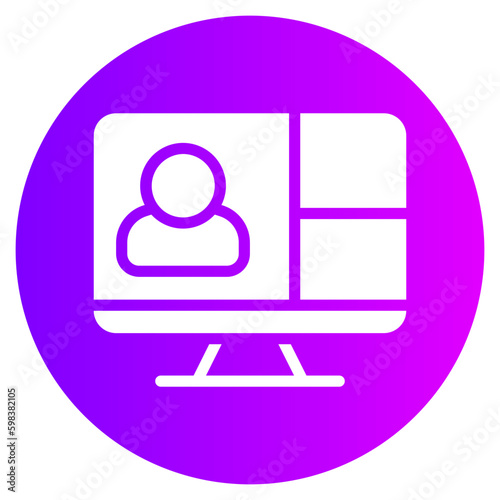 video conference gradient icon
