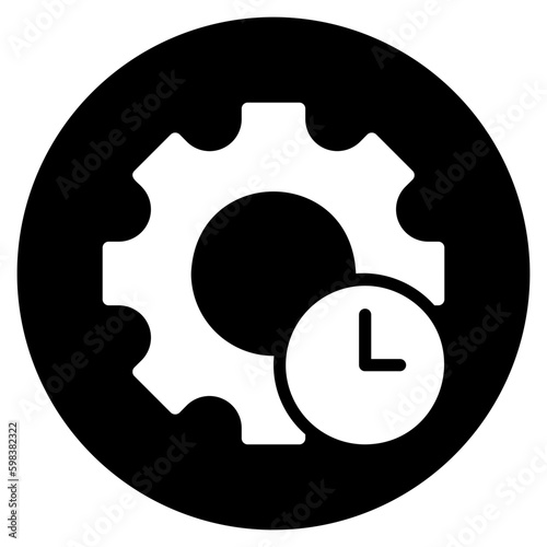 time management glyph icon