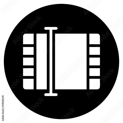 video editor glyph icon