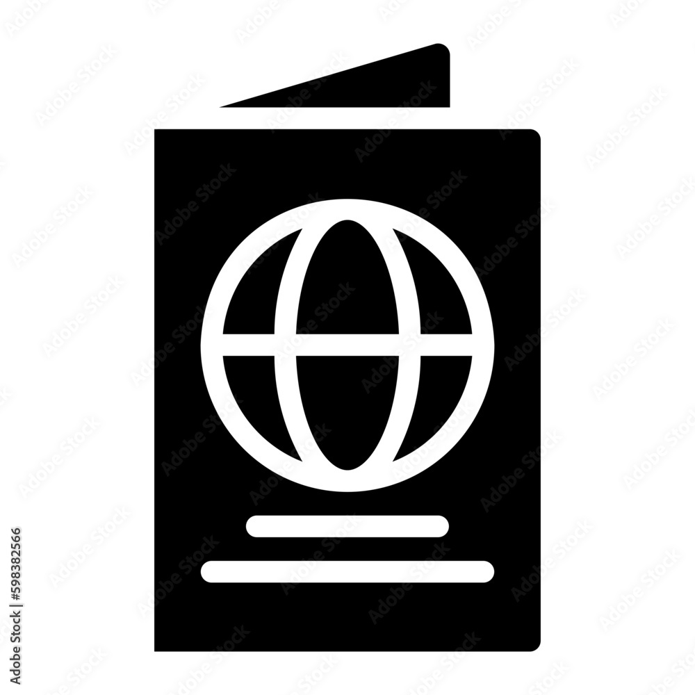 passport glyph icon