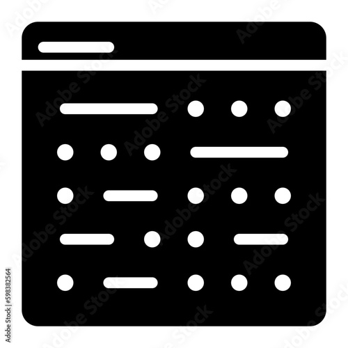 coding glyph icon