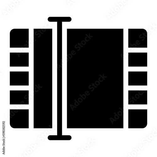 video editor glyph icon