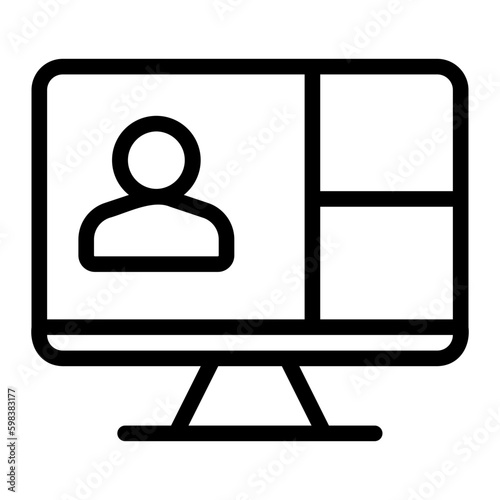 video conference line icon
