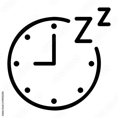 sleep line icon