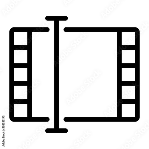 video editor line icon