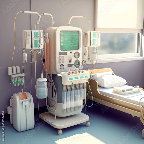 equipment in hospital, dialysis machine